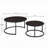 Modern Faux Leather Nesting Round Coffee Table-219310281