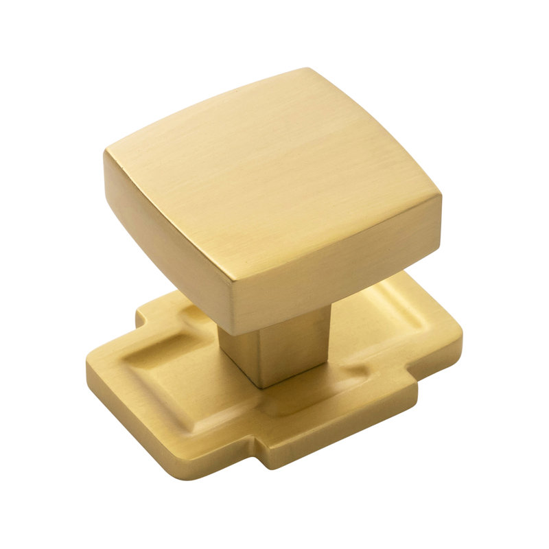 Coventry Knob Backplate, Brushed Golden Brass