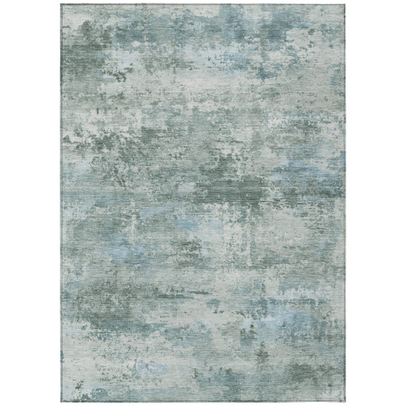 Machine Washable Indoor/Outdoor Kerwin ACN2370 Abstract Rug, Rectangle 8' x 10'