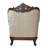 Advaith 46" Wide Velvet Armchair in Beige/Walnut