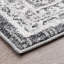 Tapis oriental gris foncé en polypropylène et polyester Saxton-2054376015