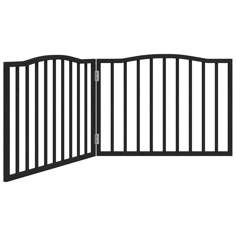 Tetlin Solid Wood Dog House Door, Black, 60cm H x 160cm W x 2cm D