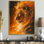Jaune, noir, astrologie, cosmique, Courage, Leo - Astronomie, impression d'art mural Leo