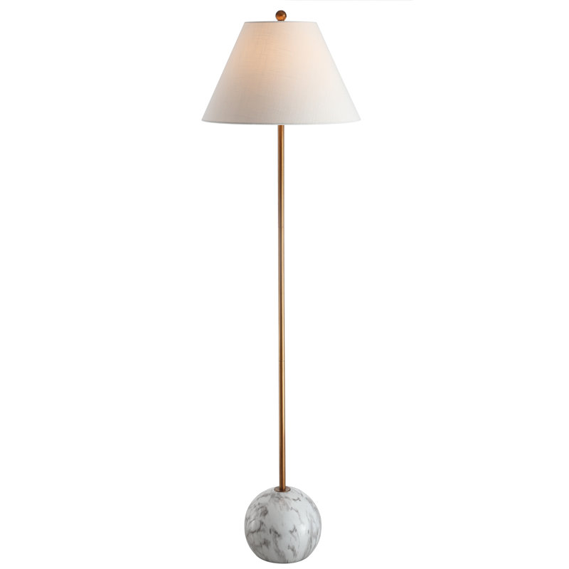 Lampe sur pied Cranon, Or/blanc