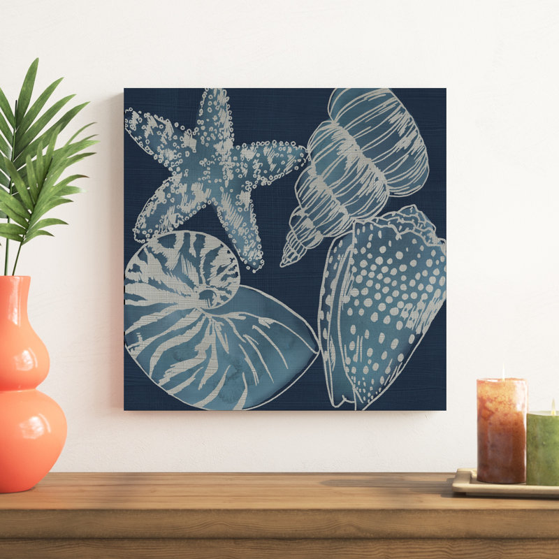 Coquillages marins I, H 20 po x l 20 po