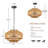 Caytlen 6-Light Dimmable Hand-Woven Drum Chandelier