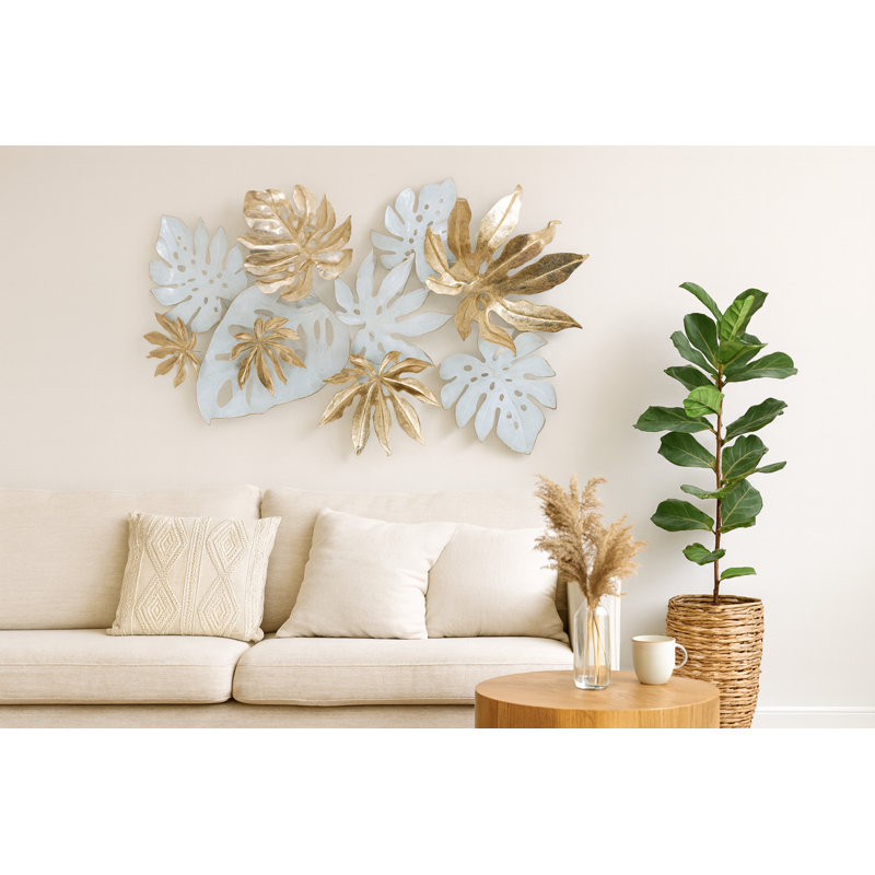 Décoration murale feuilles mixtes