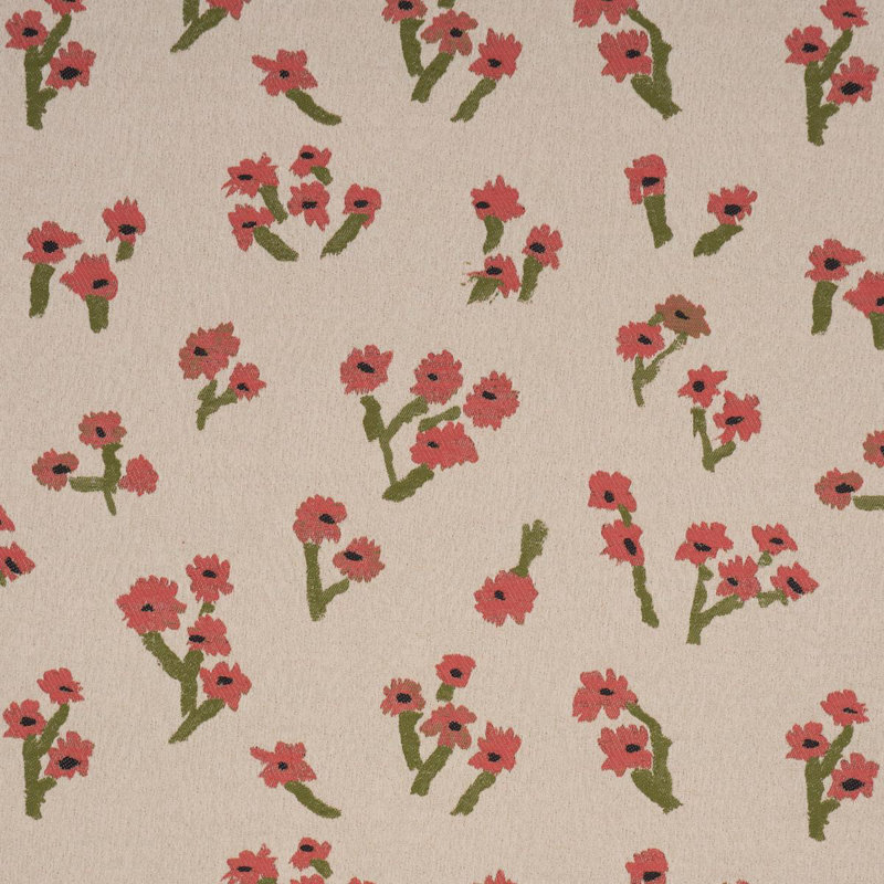 Tissu Schyacher X Caroline Z Hurley Rosie Posy, Rouge