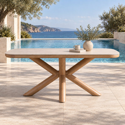 Table de salle à manger d'extérieur 70,87 po
