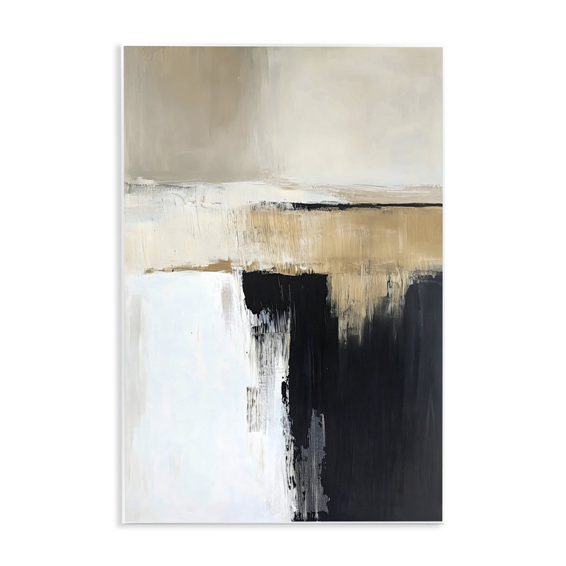 «Desert Horizon», plaque murale abstraite en sourdine, design par Gina Kelly, 19 x 13