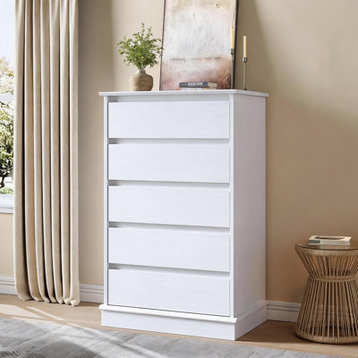 Commode à 5 tiroirs, commode moderne pour chambre à coucher avec grande capacité de rangement