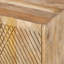 Armoire décorative en bois de manguier rustique avec rangement cannelé et tablette ajustable pour salle à manger, cuisine et salon TREXM