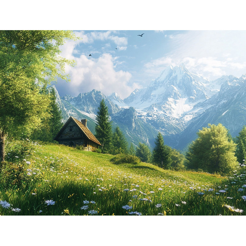 Art des montagnes dorées - montagne pastorale, H 30 po x l 40 po