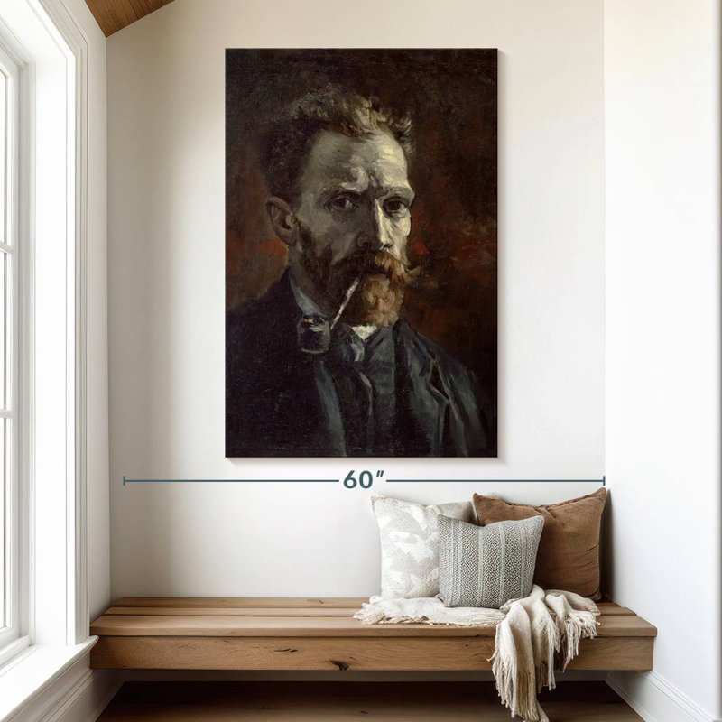 Leisha Self-Portrait With Pipe, 51" H x 34" W