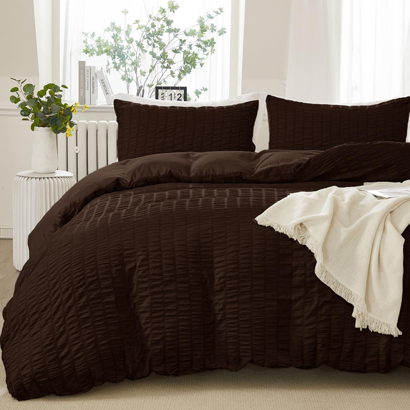 Mechine woven Sheet Set, Brown