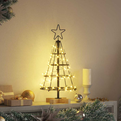 Christmas Cone Tree with Stand Black Steel