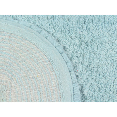 Plush Cotton Round shape bath Rug