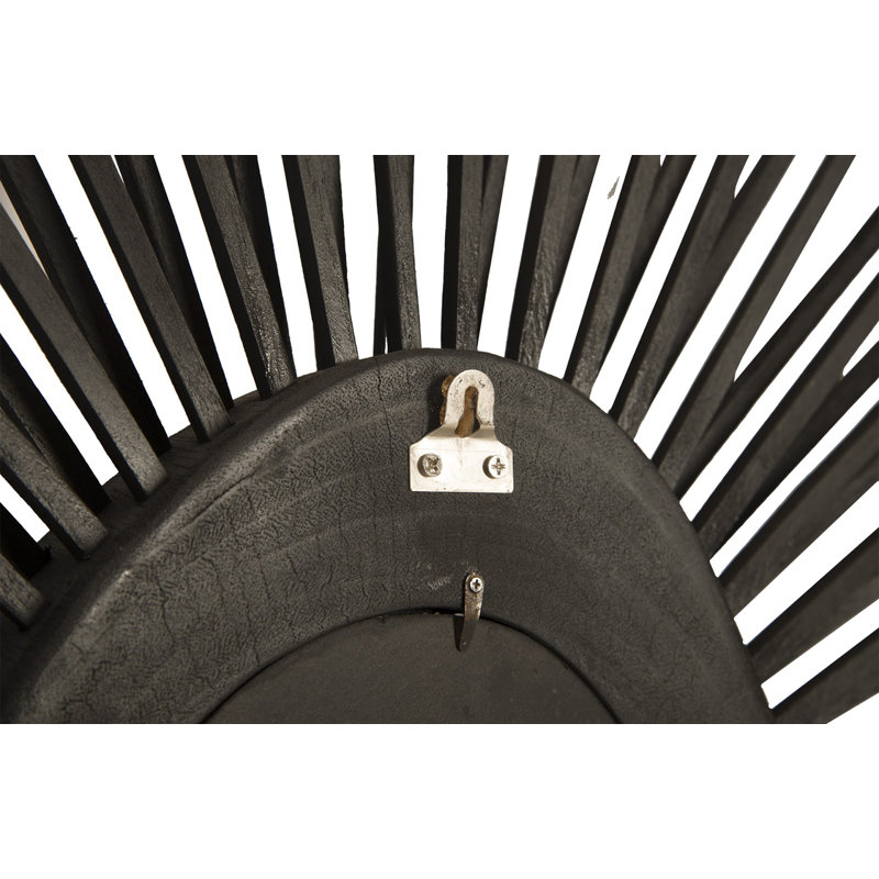 Spoke Burnt Industrial Frameless Accent Mirror, 33" H x 46" W