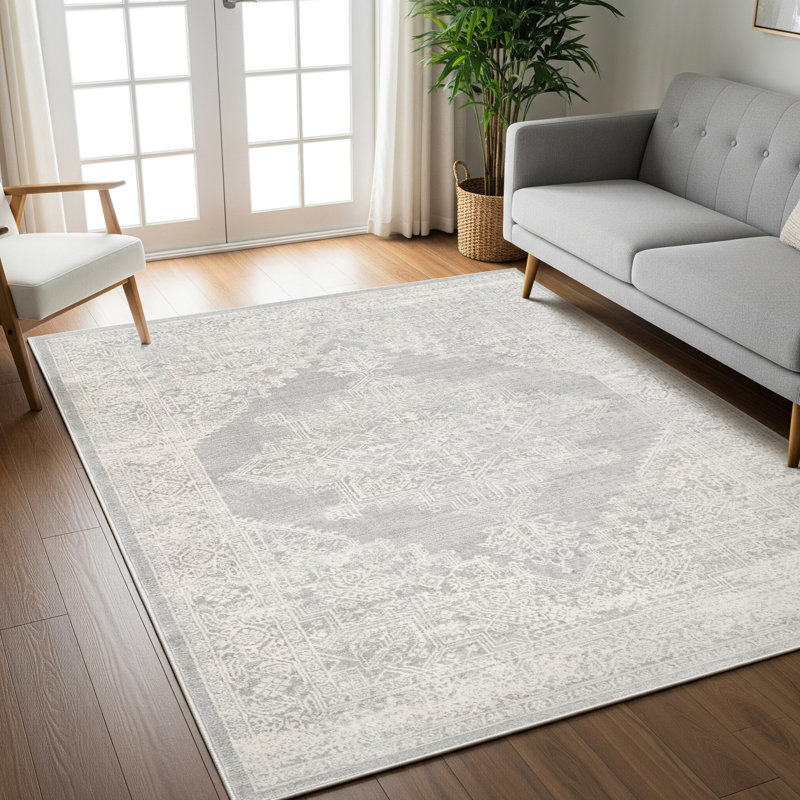 Amelie Light Grey/Off-White Rug, Rectangle 120 x 170cm