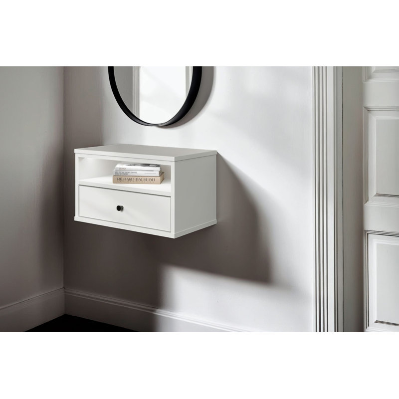 Essence  LED Floating Side Table, White