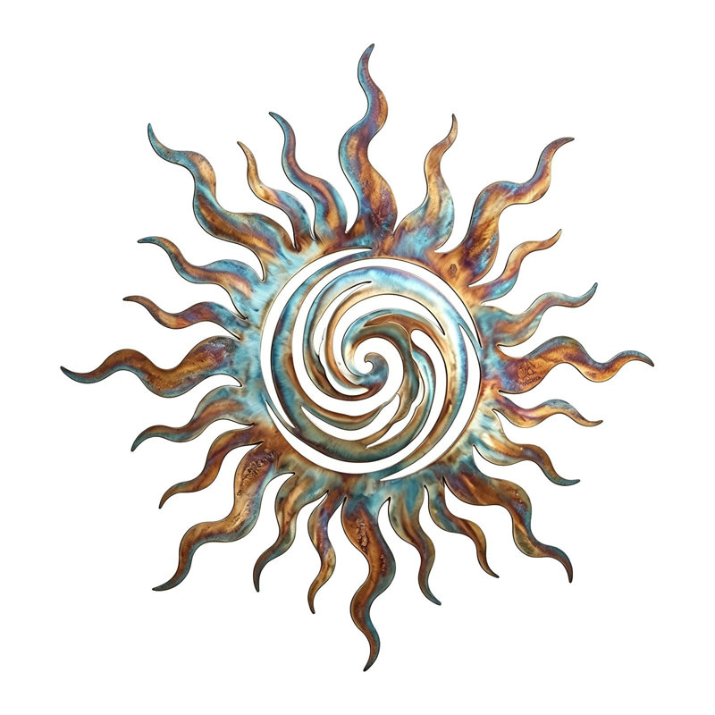 Nœud en ruban de polyester, décoration murale, décoration intérieure et extérieure, sculpture murale soleil en métal, sculpture en fer