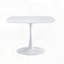 Table de salle à manger de 42,1 po en MDF blanc avec table de bout Mid-Century pour 4 à 6 personnes