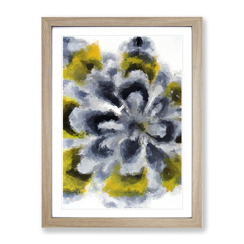 Buy Me Love Abstract - Wall Art, 48cm H x 36cm W, Oak Framed, White