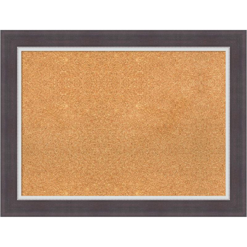 Tableau de bord Ellie Brown, cadre en liège naturel, tableau d'organisation, tableau d'affichage, H 26 po x l 34 po, Naturel