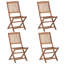 Toxey 4 - Person Acacia Solid Wood Patio Dining Set Octagonal Table