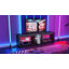 Brahma 63" TV Stand, PS5 Gaming Console, LED Entertainment Center with Glass Shelves-1275516974