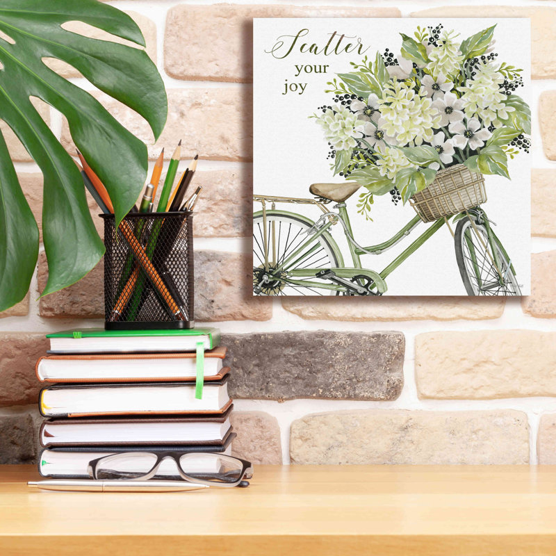 «Scatter Your Joy» par Cindy Jacobs - peinture sur toile tendue, H 12 po x l 12 po x P 0,75 po