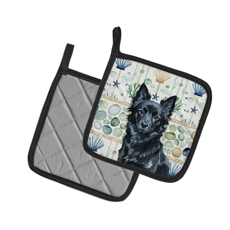 Paire de poignées en verre Schipperke