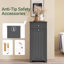 Armoire de salle de bain pour salle de bain avec panier et tiroir, armoire à vêtements inclinable avec doublure amovible, pour salle de bain ou chambre à coucher, gris-1603561176