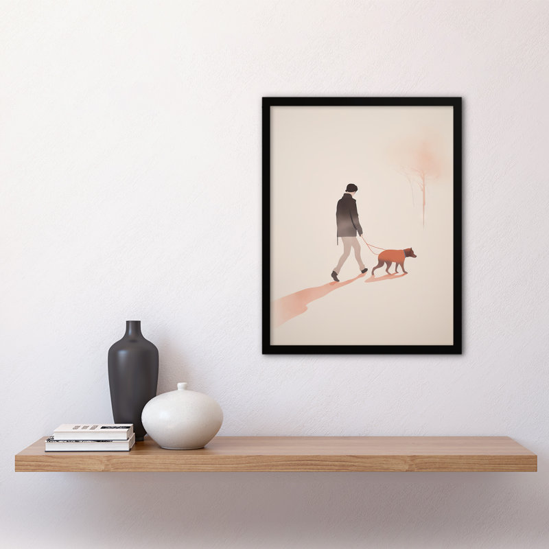 Mellony The Dog Walk by Amy Denver - Single Picture Frame Print