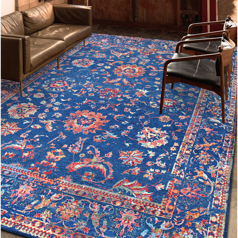 Oriental Area Rug in Pink, Rectangle 8' x 10'