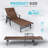 Outdoor Patio Chaise Lounge Set Of 2 With Wheels And Armrests-726262093