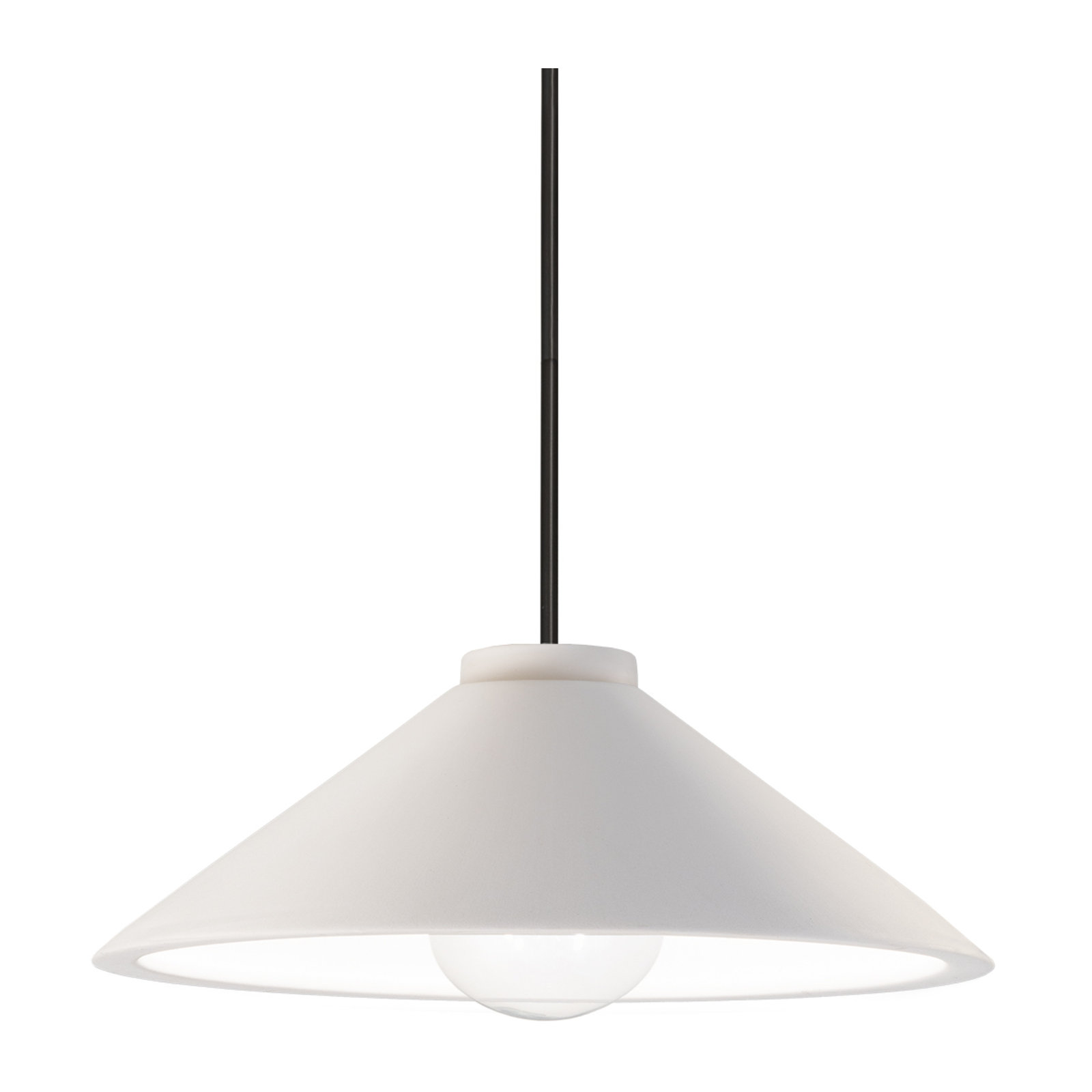 1 - Light Cone Cone LED Pendant with Metal Accents, Matte Black, Reflecting Pool