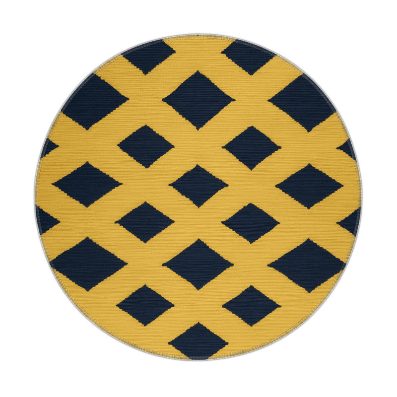 Tapis brun intérieur et extérieur Trellis, Rond 5 pi