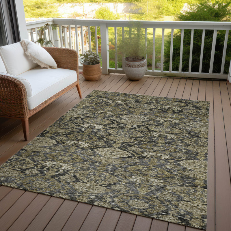 Tapis intérieur / extérieur gris Ambray , 3 pi x 5 pi