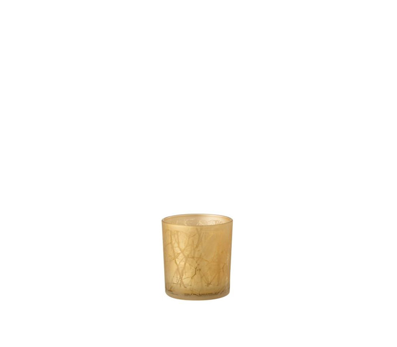 Cozy Glass Tabletop Hurricane, 8cm H x 7.3cm W x 7.3cm D