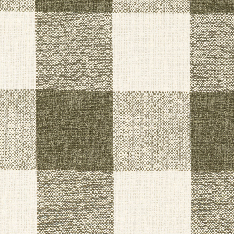 Coussin Birch Lane Cleveland, Vert à carreaux, Polyester