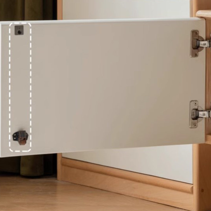 Log style simple solid wood TV cabinet