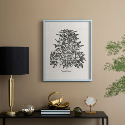 Reproduction florale vintage encadrée «Ccxxxx» - bois massif