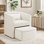 Fauteuil demi-tonneau avec repose-pieds 