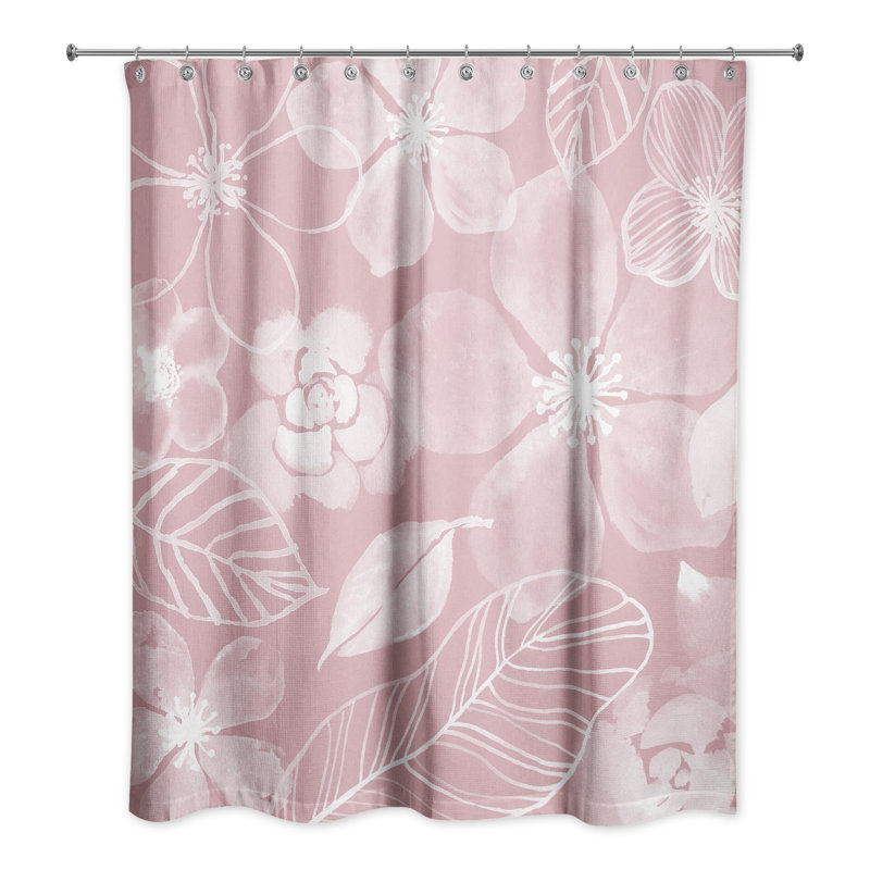 Rideau de douche Rithu, Rose