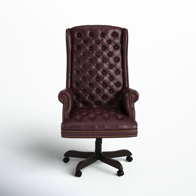 High Back Traditional Tufted LeatherSoft Executive Swivel Ergonomic Office Chair