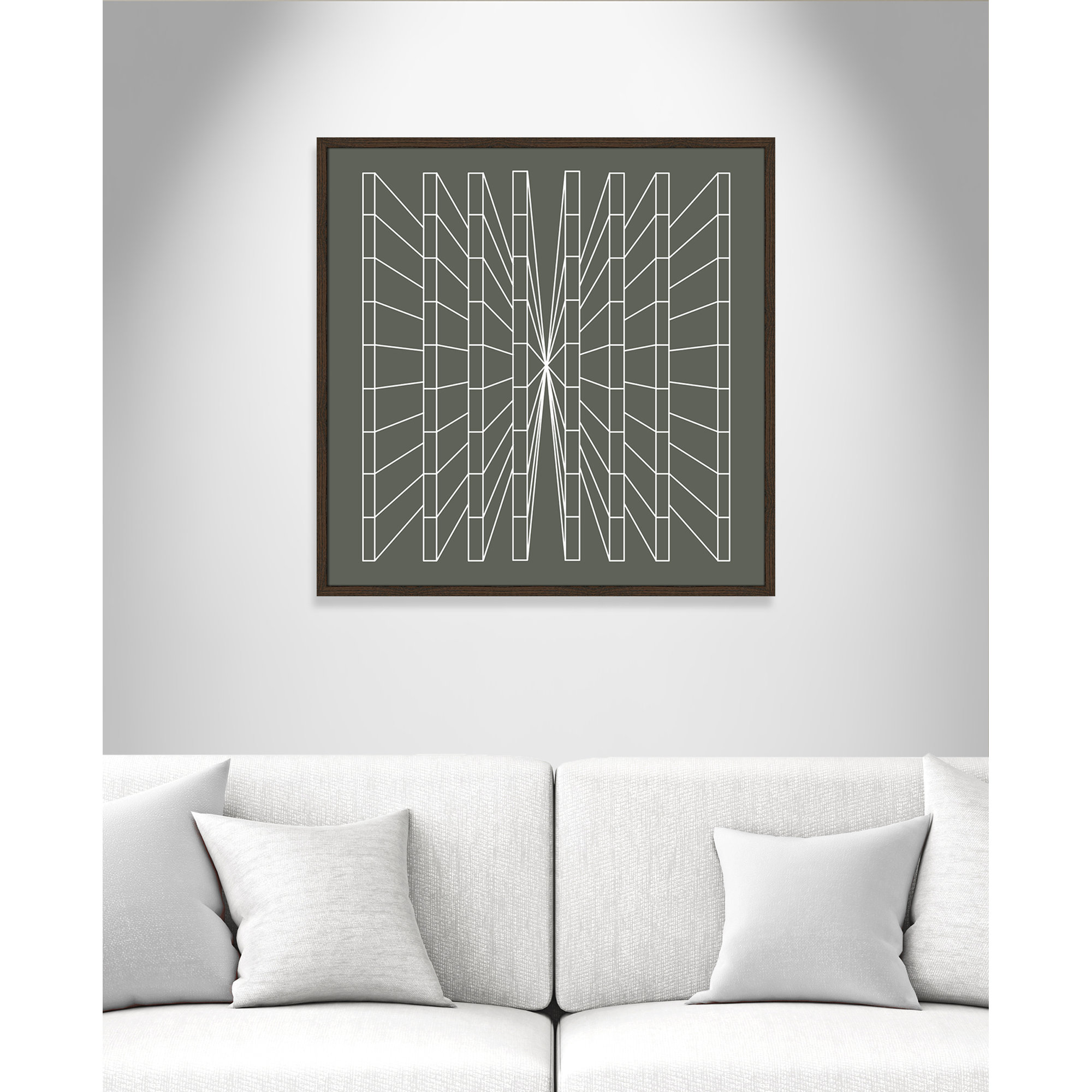 Olive Perspective by Sandi Hauanio, 32" H x 32" W x 0.75" D, Walnut Wood Grain