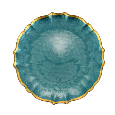 Assiette plate en verre baroque