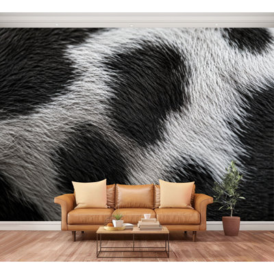 Wall Mural Peel and Stick Wallpaper Distressed Overlay Natural Animal Fur Grunge Leopard Black Self-Adhesive Removable Contact Paper Wall Decor for Living Room Bedroom 100"H x 144"W