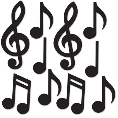 Mini silhouettes de notes de musique